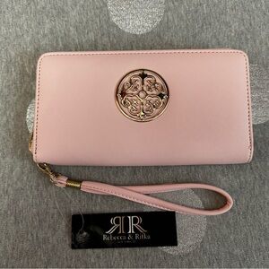 Rebecca & Rifka Blush Pink Zip Around Wallet